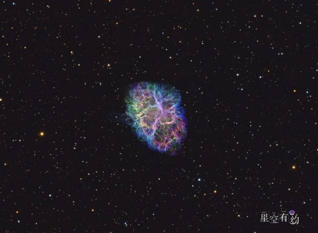 这是2024年1月在北京百花山天文台拍摄的蟹状星云。（星空摄影师高鹏 摄）