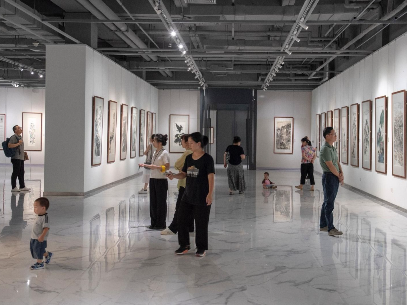 湾区春潮涌——150余幅美术名家书画作品亮相宝安1990美术馆