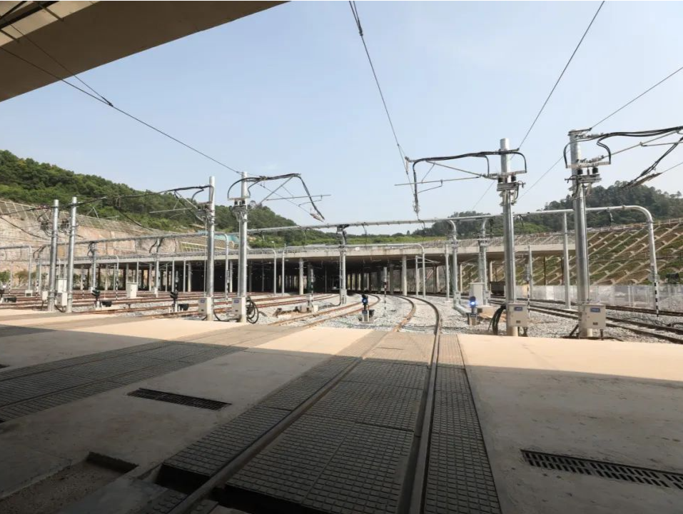 上水径停车场项目部热滑试验成功