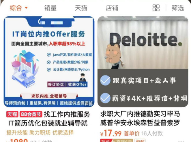 提供“内部资料”、包入职？数十万 “付费内推”，捷径还是智商税？丨有料