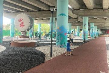 “垃圾场”变身文化体育公园！中山南头将军社区“巧扮”高速桥下空间