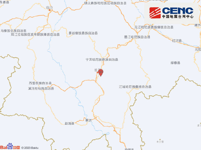 云南普洱市思茅区发生4.6级地震 