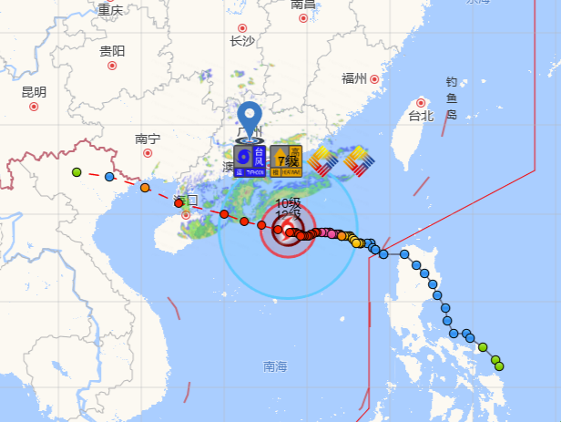 直击台风“摩羯”实时路径
