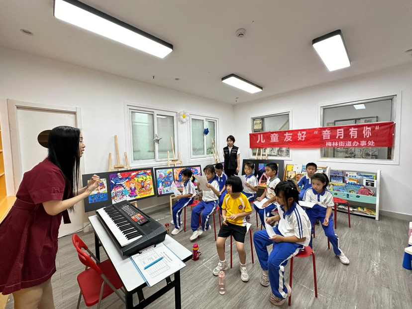 梅林街道开展中秋儿童友好“音月有你”禁毒宣传活动