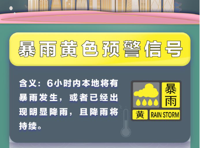注意！深圳市暴雨黄色预警信号生效中