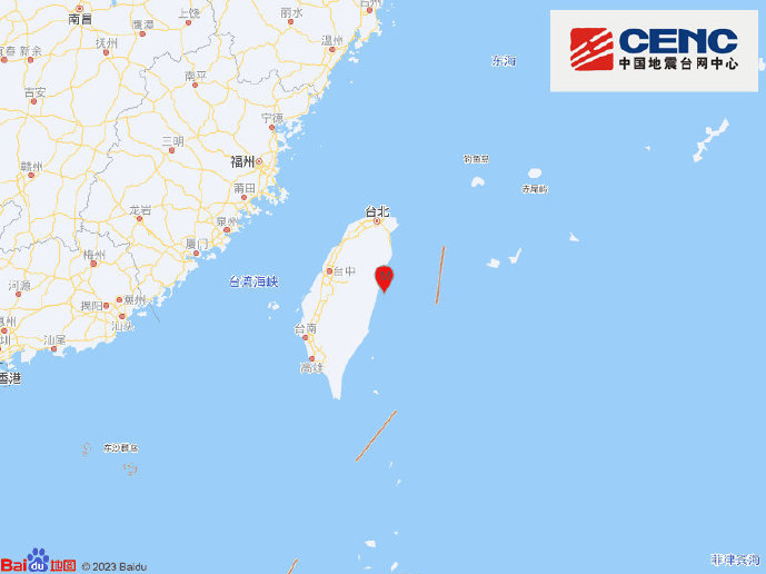 台湾花莲县海域发生4.0级地震 