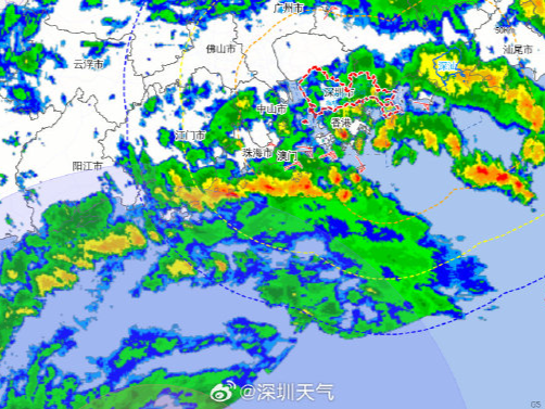 深圳暴雨黄色预警持续生效