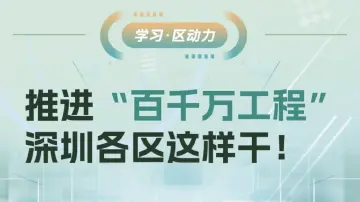 推进“百千万工程”，深圳各区这样干！｜学习·区动力