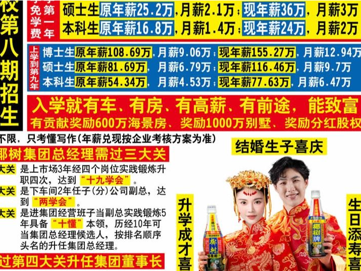 椰树又“招生”了，熟悉的画风有点变！本科生月薪2万，是真的吗？｜网事