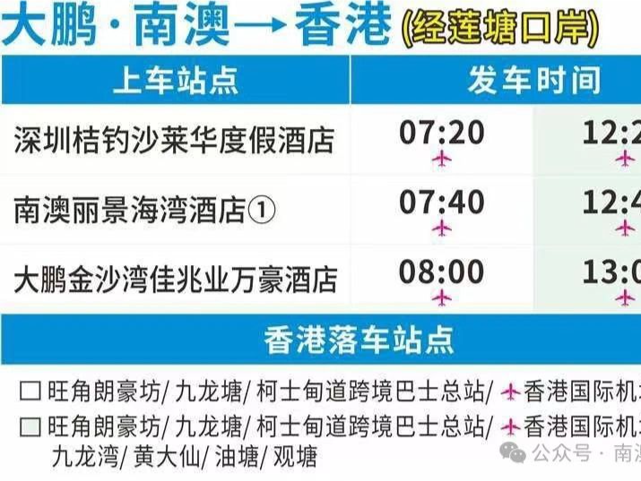 跨境新连线！大鹏南澳至香港巴士路线即将开通