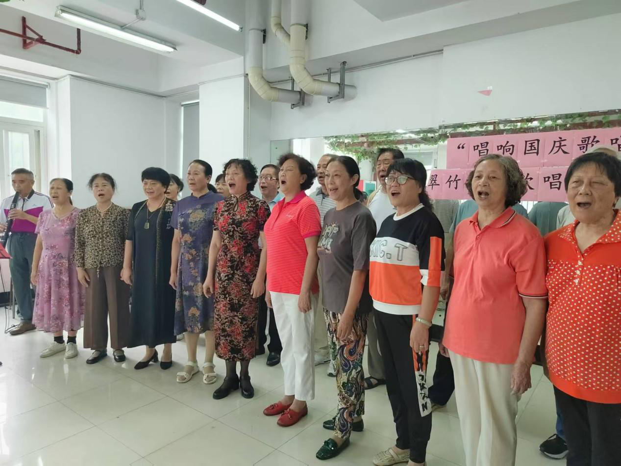 翠竹社区开展“唱响国庆 歌唱祖国” 合唱活动