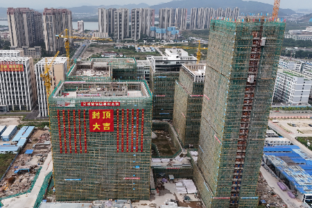 总建筑面积逾12万平方米！翠亨新区一现代化综合体封顶