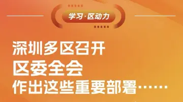 深圳多区召开区委全会，作出这些重要部署……｜学习·区动力