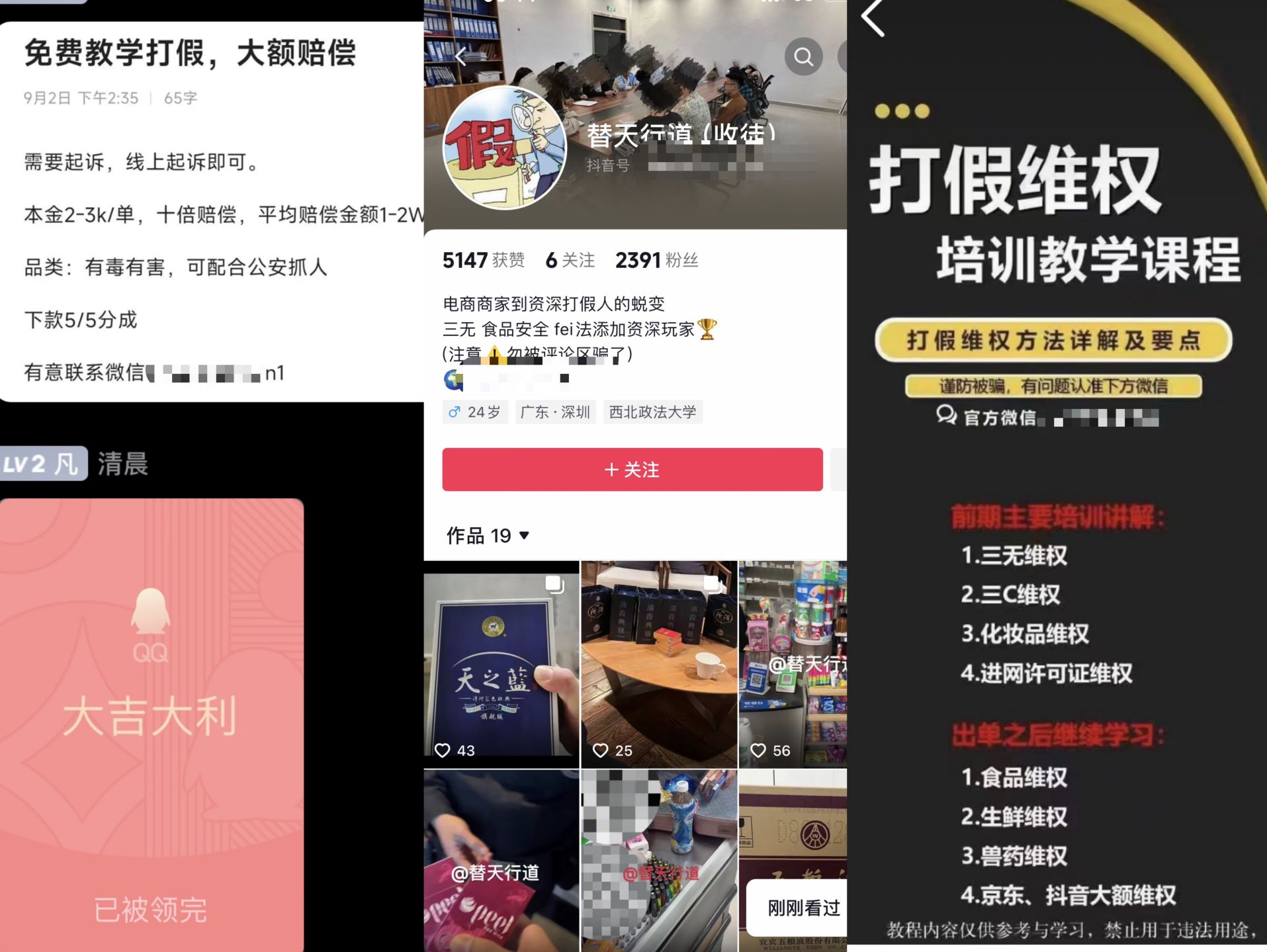 职业打假人的“另类双十一”：收徒、卖课已成生意，收费几十到几千元