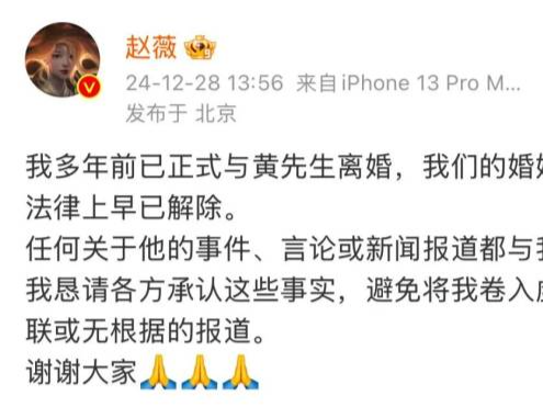 赵薇官宣！上月曾被强制执行……