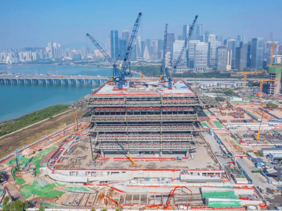 “文明之树、时代明灯”加速成形！前海博物馆项目主体结构全面封顶