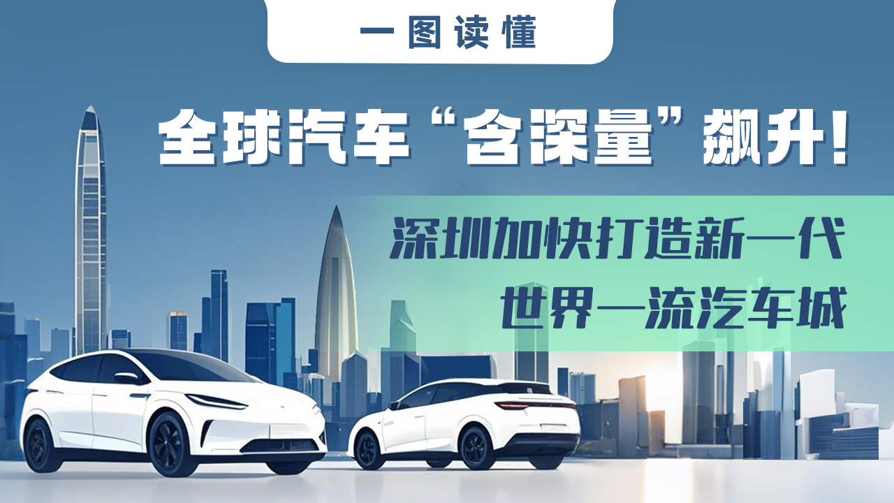 一图读懂 | 全球汽车“含深量”飙升！深圳加快打造新一代世界一流汽车城