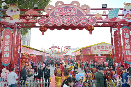 邂逅“花样”年味！2025年沙岗墟迎春花市开市