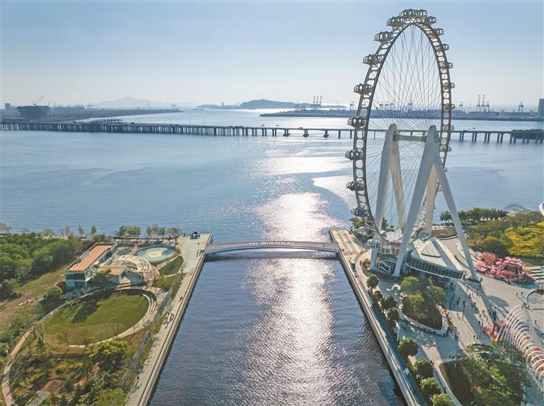 前海新圳河桥开通！前海石公园至“湾区之光”摩天轮步行道全线贯通