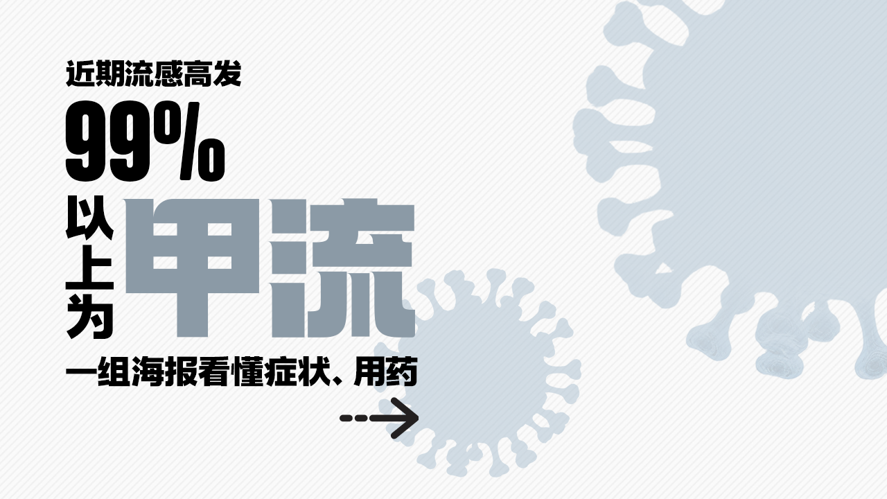 近期流感高发，99%以上为甲流！一组海报看懂症状、用药→ 