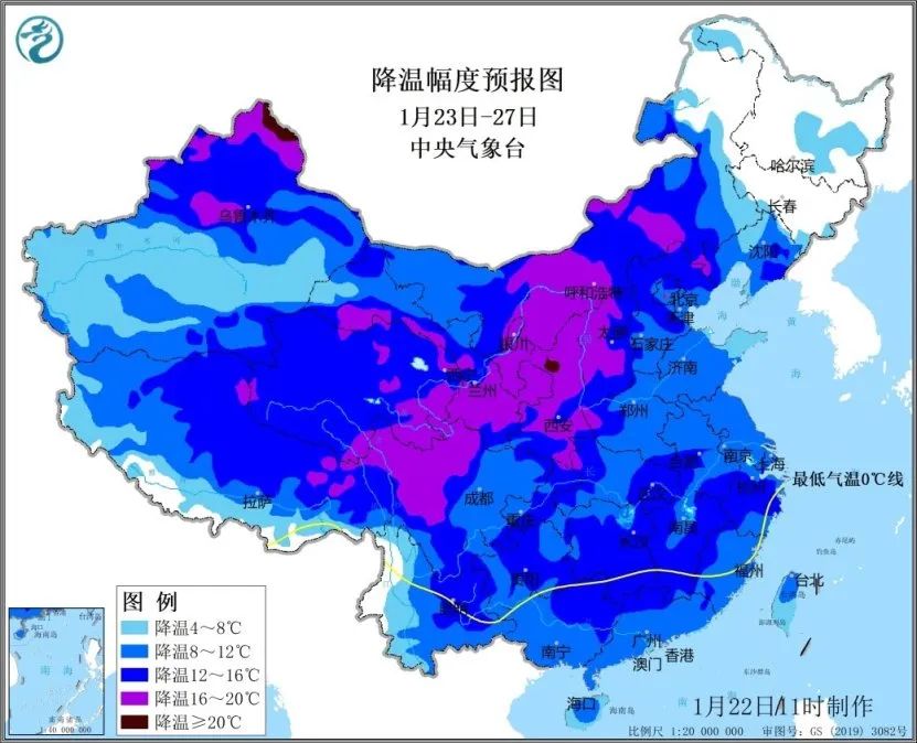 寒潮即将启程，“速冻”我国大部！今冬以来最大规模雨雪也将上线