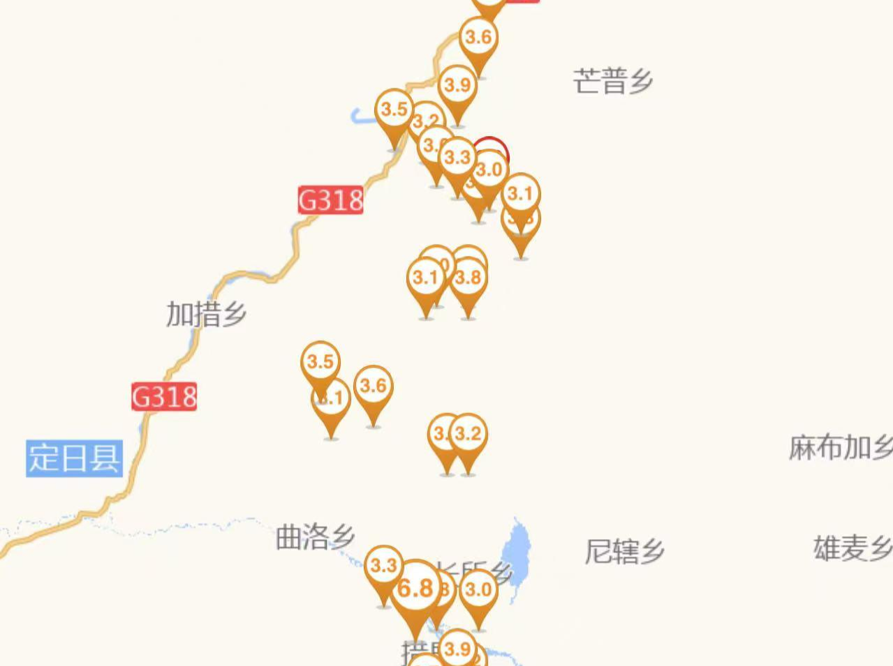西藏定日6.8级地震已记录到余震1161次