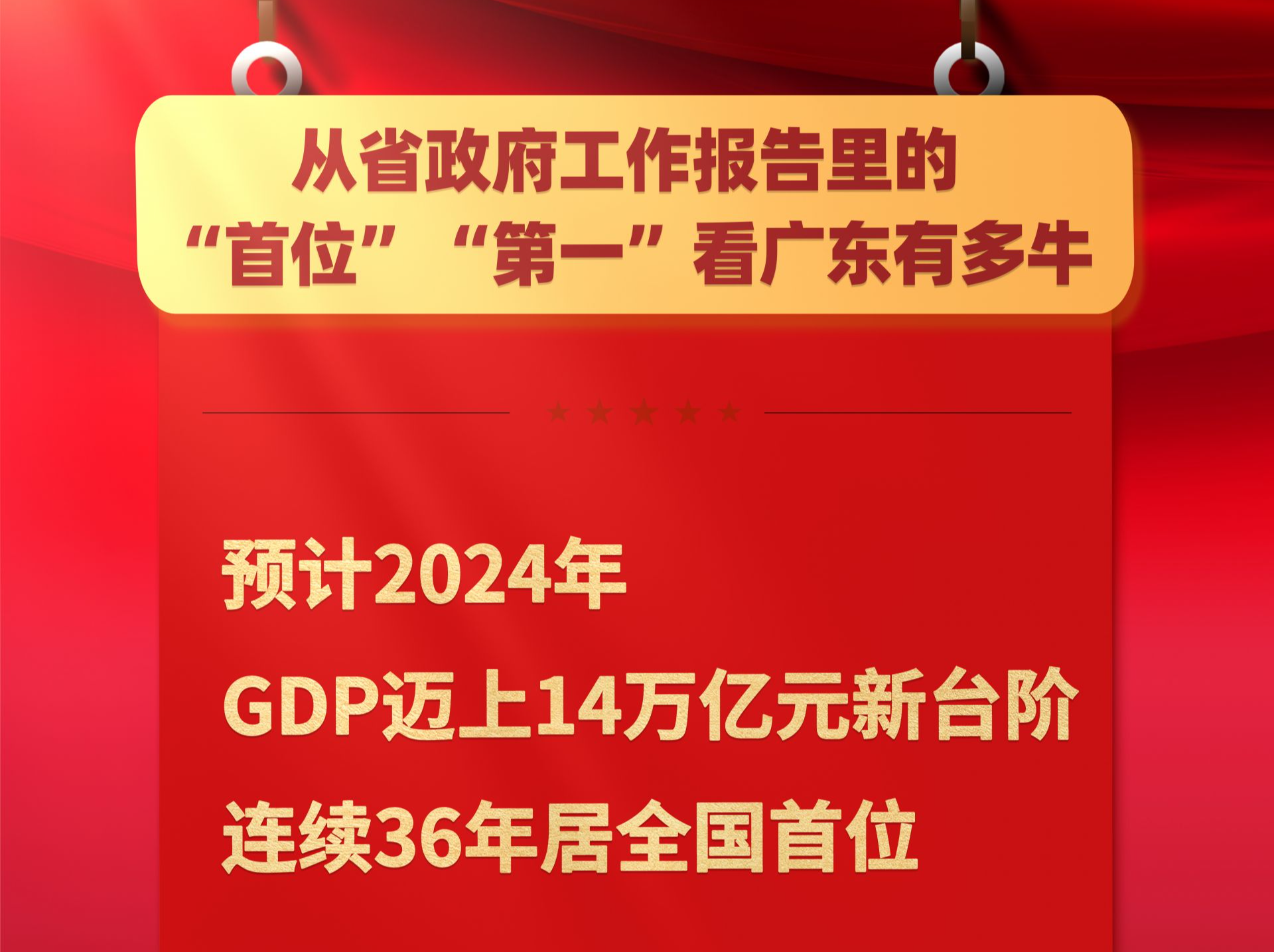 从省政府工作报告看广东有多牛