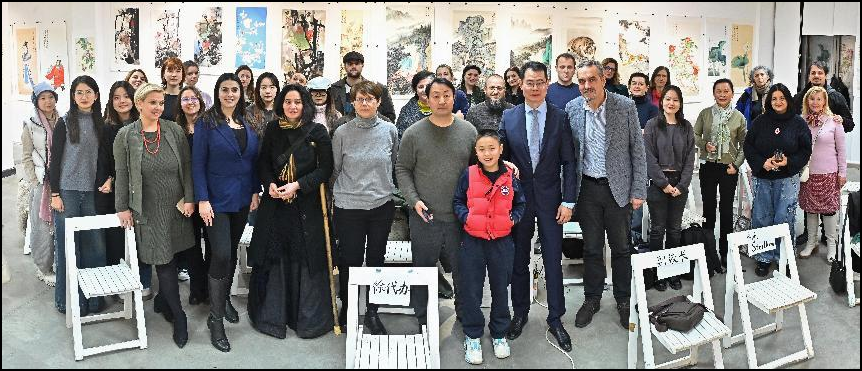 “不负丹青——高师绘画作品展”及”高师讲堂”艺术讲座系列活动在欧洲北马其顿成功举办