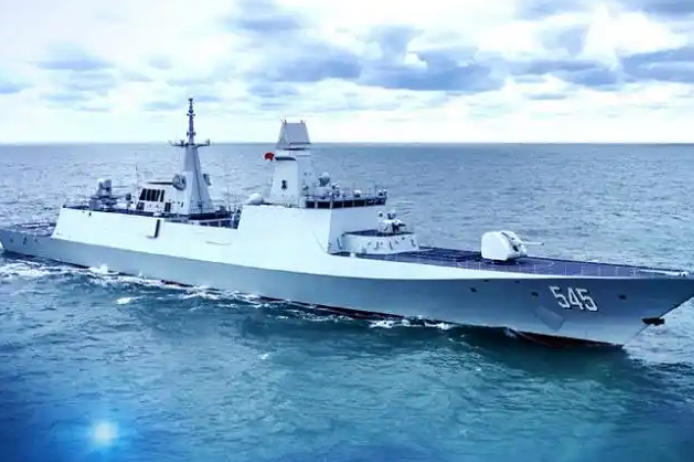 中国海军054B护卫舰首舰漯河舰交接入列
