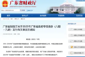 超300亿元！广东将发行2025年省政府专项债券