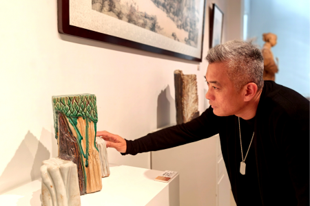 持续至3月25日，黄新本艺术作品展在中山五亩书香园展出