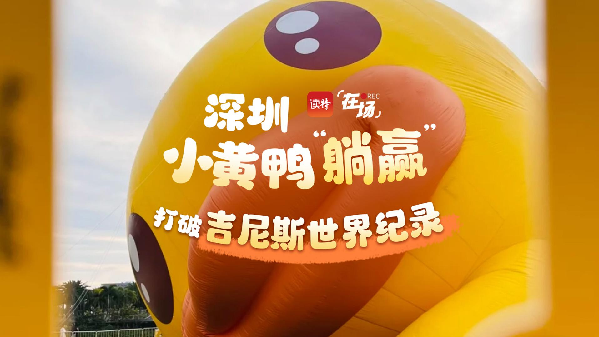 在场 | “躺赢”！深圳小黄鸭打破吉尼斯世界纪录