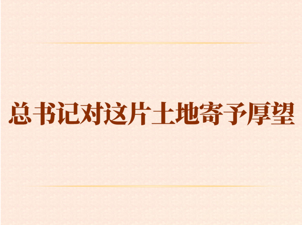 第一观察 | 总书记对这片土地寄予厚望