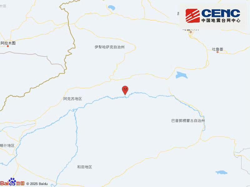 新疆阿克苏地区库车市发生3.4级地震