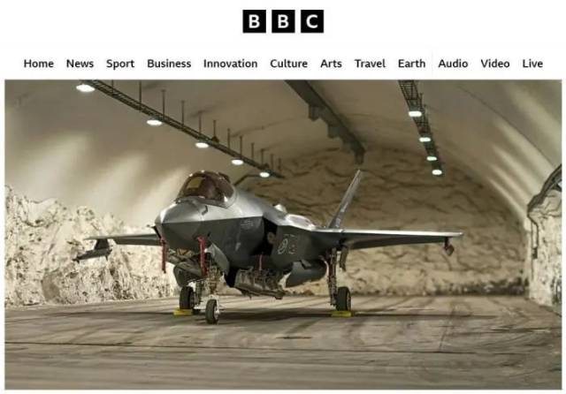 挪威山地机库中停放的F-35。图/英国广播公司