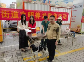 松岗街道开展文明养犬宣传活动