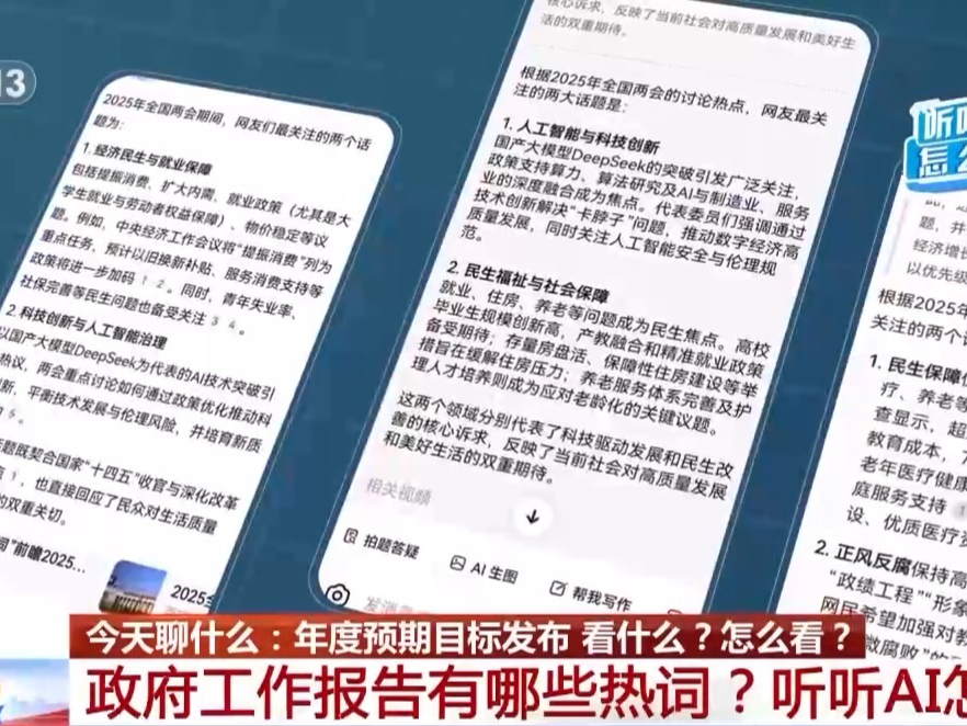 政府工作报告有哪些热词？看看AI怎么说