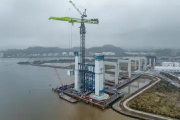 主塔钢结构中山造！世界最高双层悬索桥最新进展来了