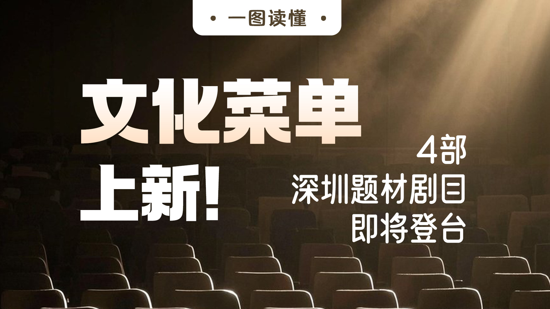 一图读懂 | “文化菜单”上新！4部深圳题材剧目即将登台