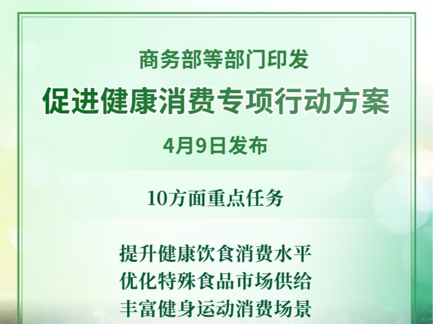 促进健康消费！这份方案明确10方面重点任务