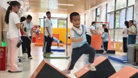 这家幼儿园在打造跑酷特色
