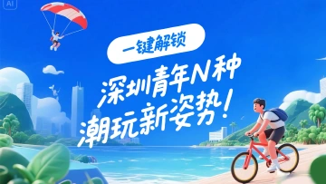 AI海报丨一键解锁深圳青年N种潮玩新姿势！