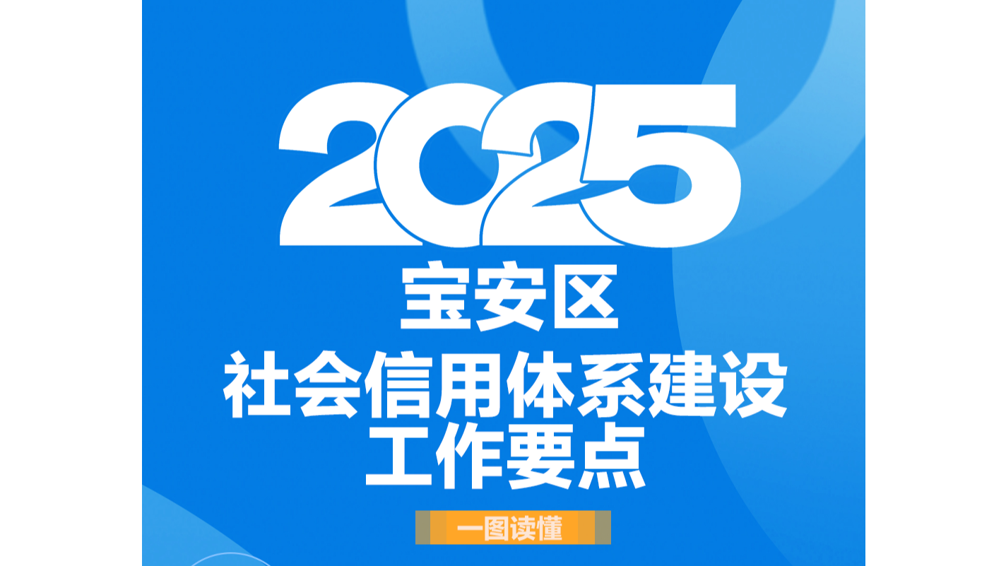 一图读懂 | 2025宝安区社会信用体系建设工作要点