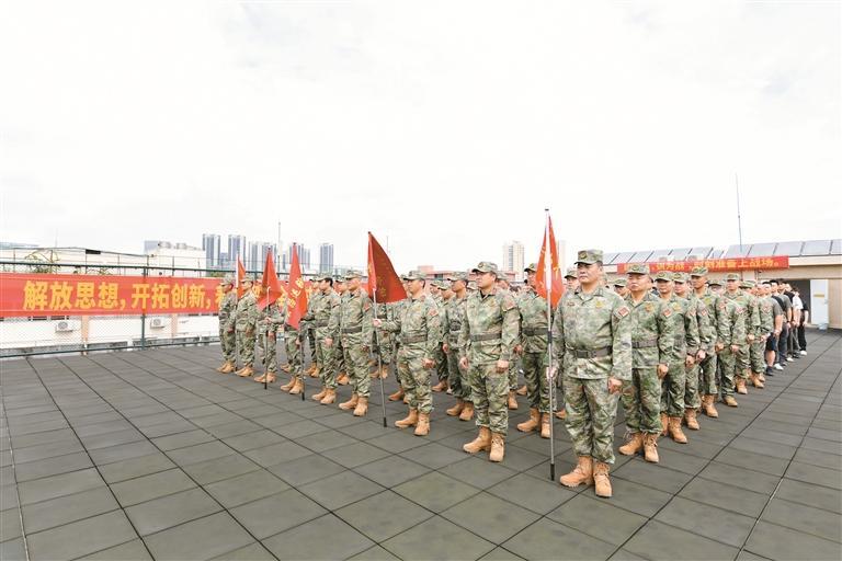新桥街道全面检阅民兵队伍