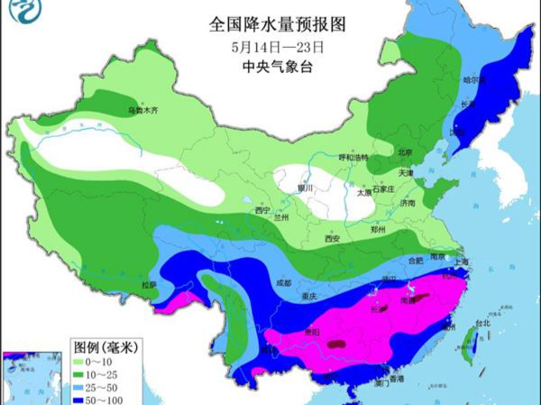 未来十天全国天气：雨雨雨 除了这片雨水“真空区”