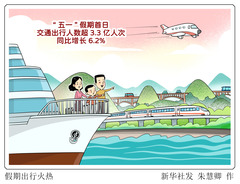 （图表·漫画）假期出行火热