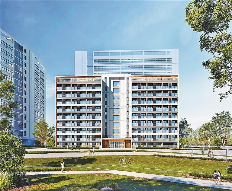福城南产业片区首栋建筑封顶
