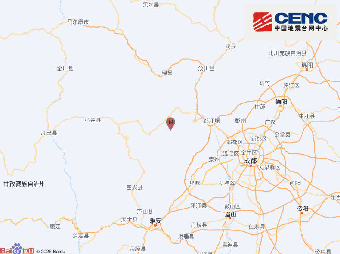 四川阿坝州汶川县发生3.3级地震