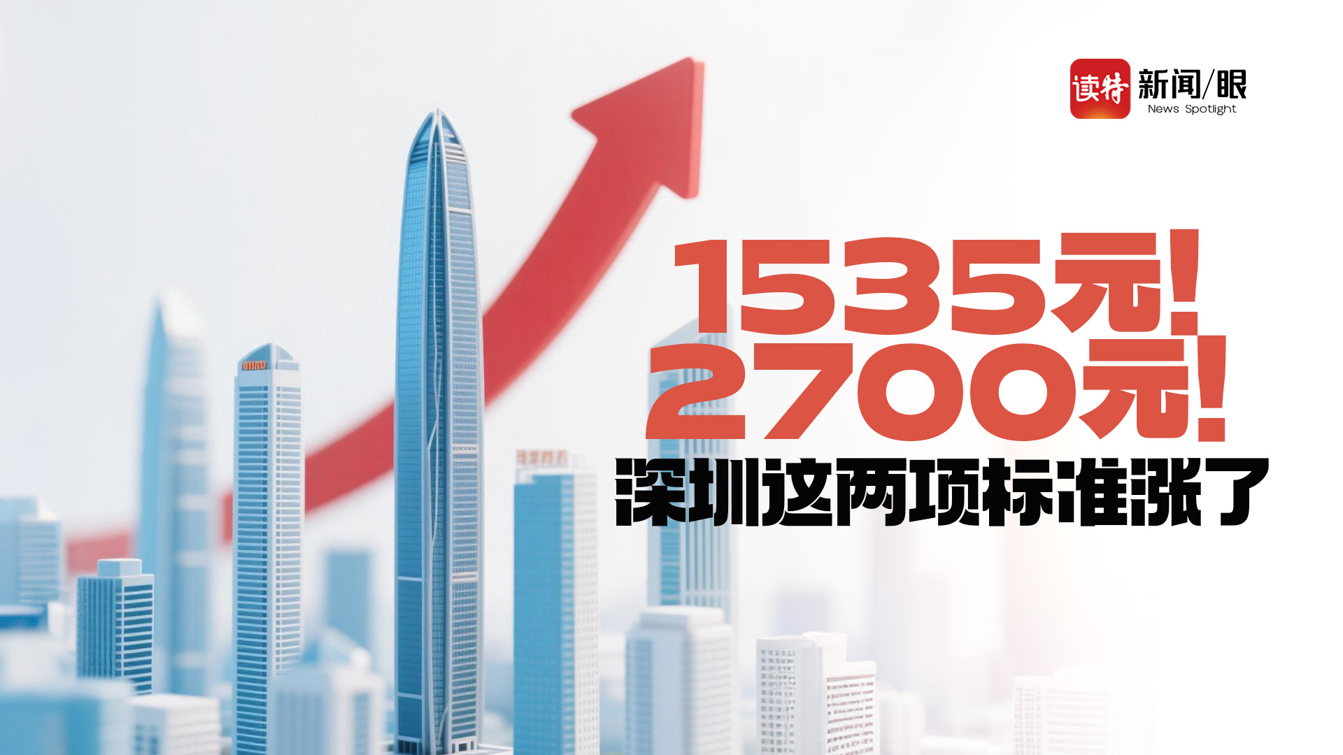 AI海报 | 1535元！2700元！深圳这两项标准涨了