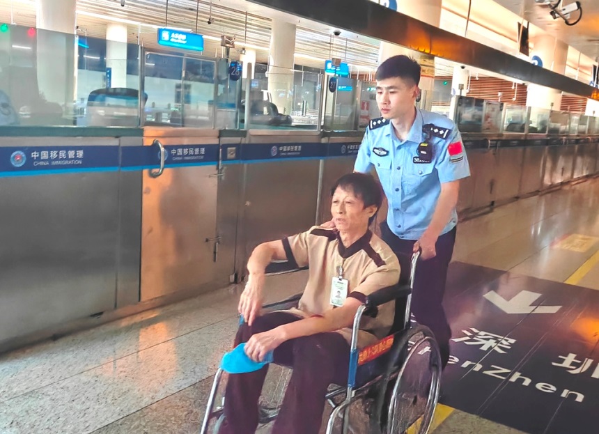 暖心！福田口岸保洁员意外受伤，边检民警一路护送至脱险